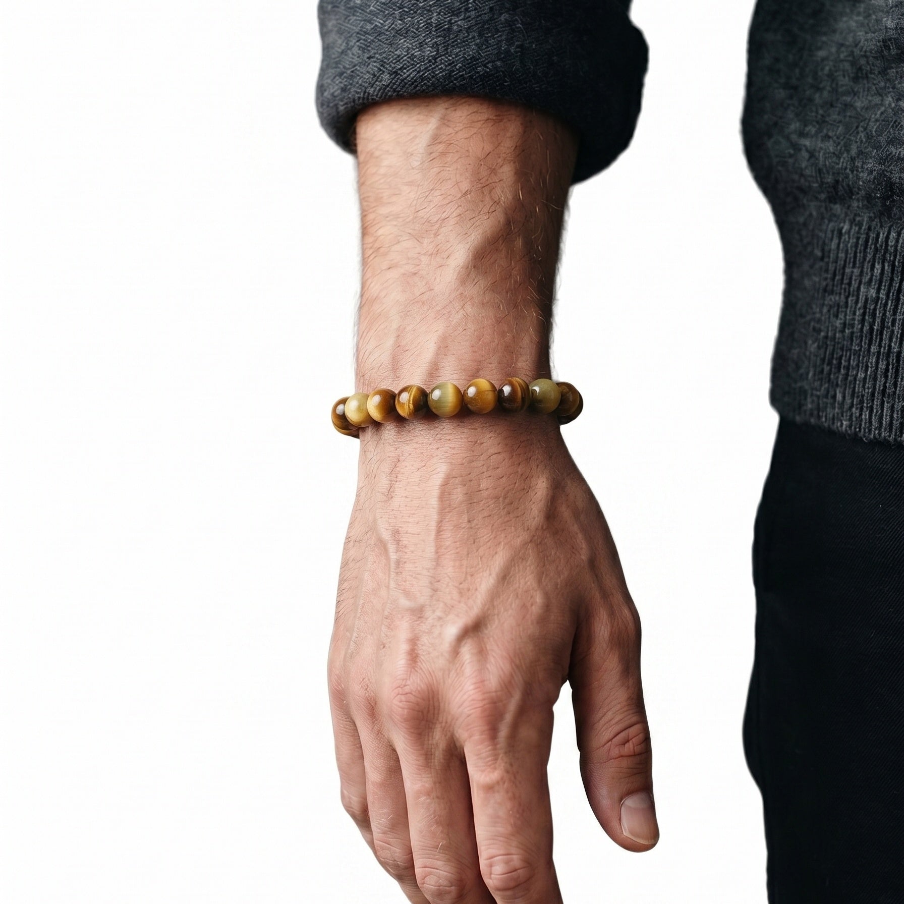 Natural Tiger's Eye Healing Bracelet — Courage & Protection