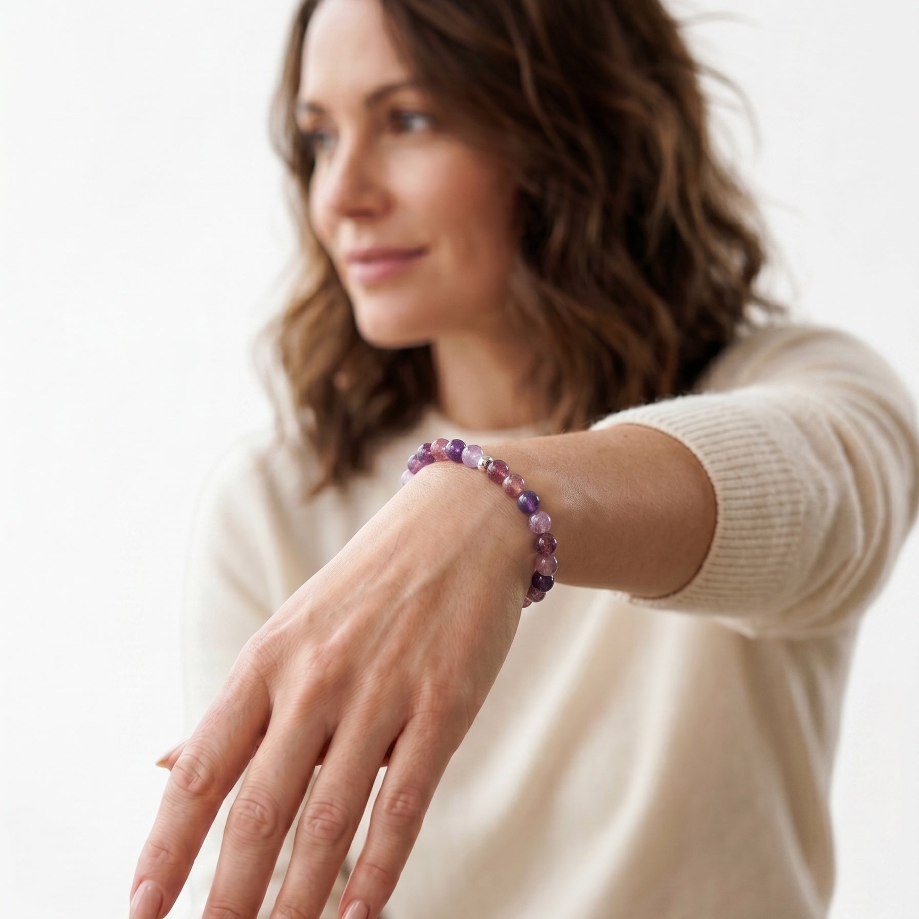 Amethyst Crystal Bracelet — Anxiety Relief & Calm