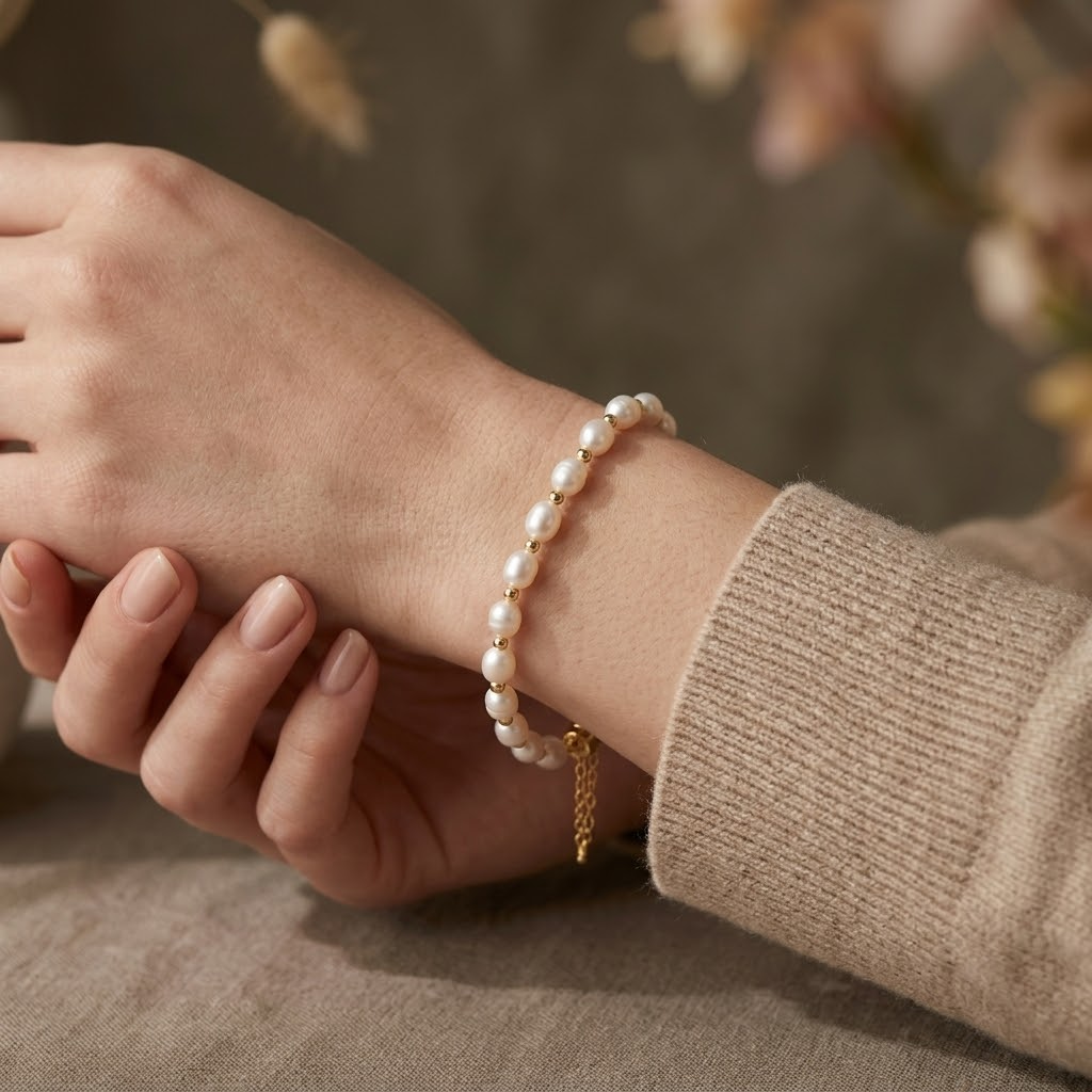Natural Freshwater Pearl Bracelet — Timeless Elegance