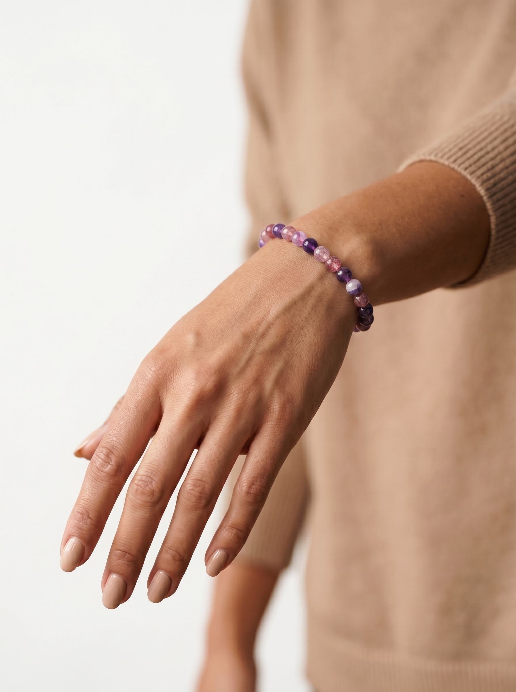 Amethyst Crystal Bracelet — Anxiety Relief & Calm