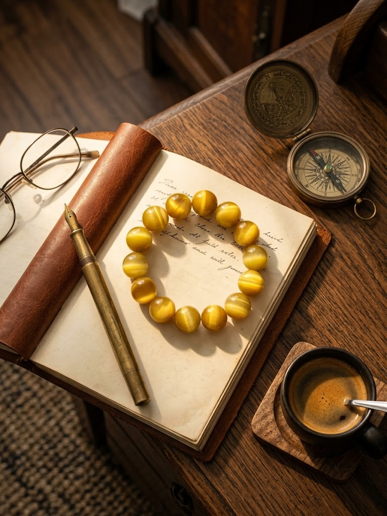 Natural Tiger's Eye Healing Bracelet — Courage & Protection