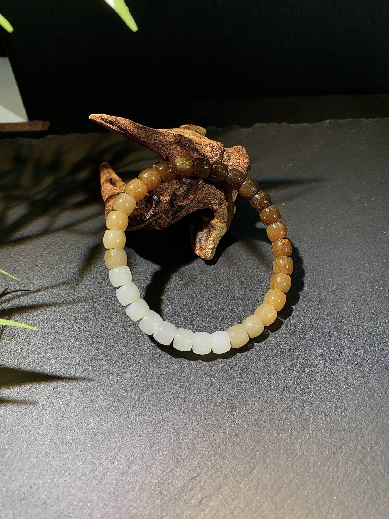 Caramel Jade Gradient Bracelet