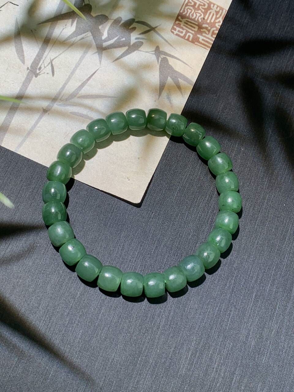Green Jade Disc Bracelet