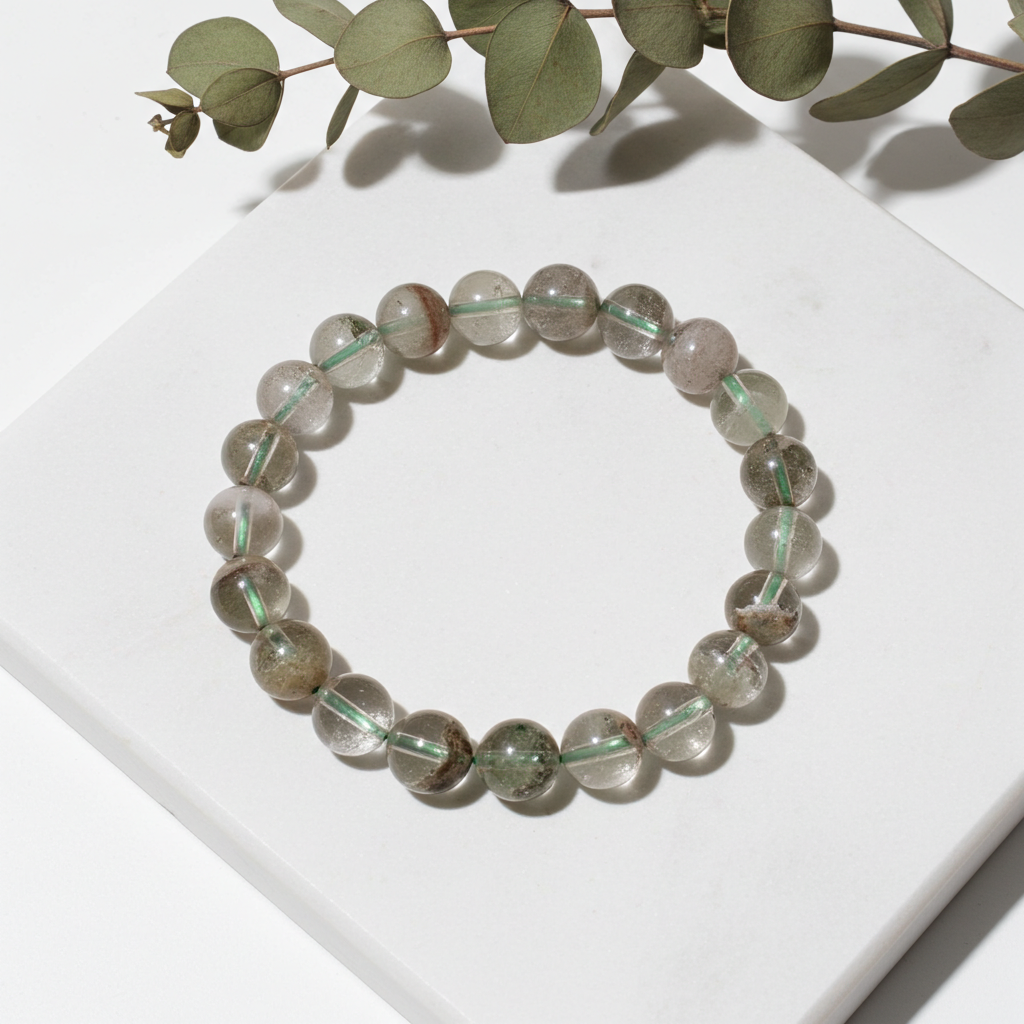 Green Phantom Quartz Bracelet — Abundance & New Beginnings