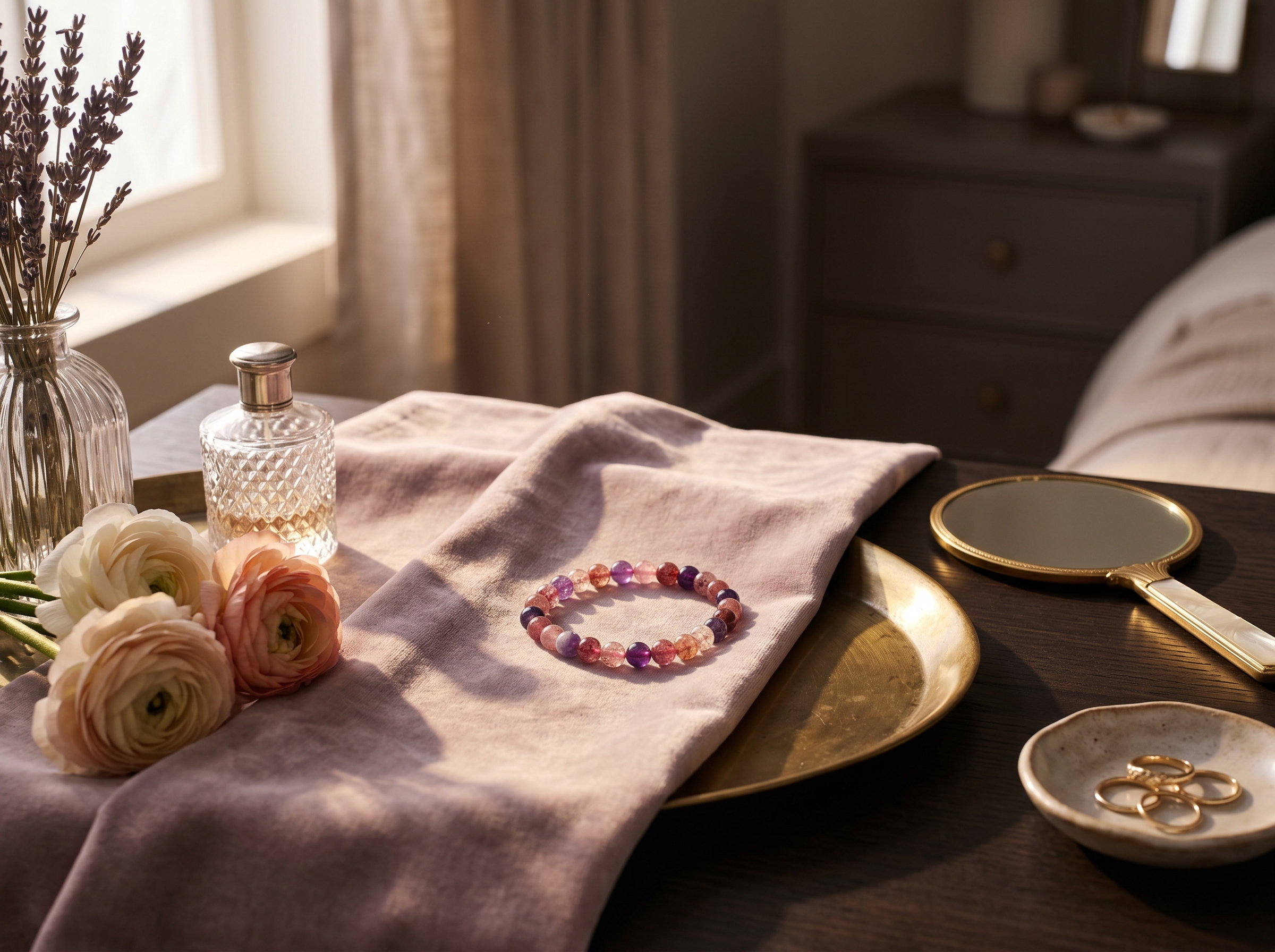 Amethyst Crystal Bracelet — Anxiety Relief & Calm