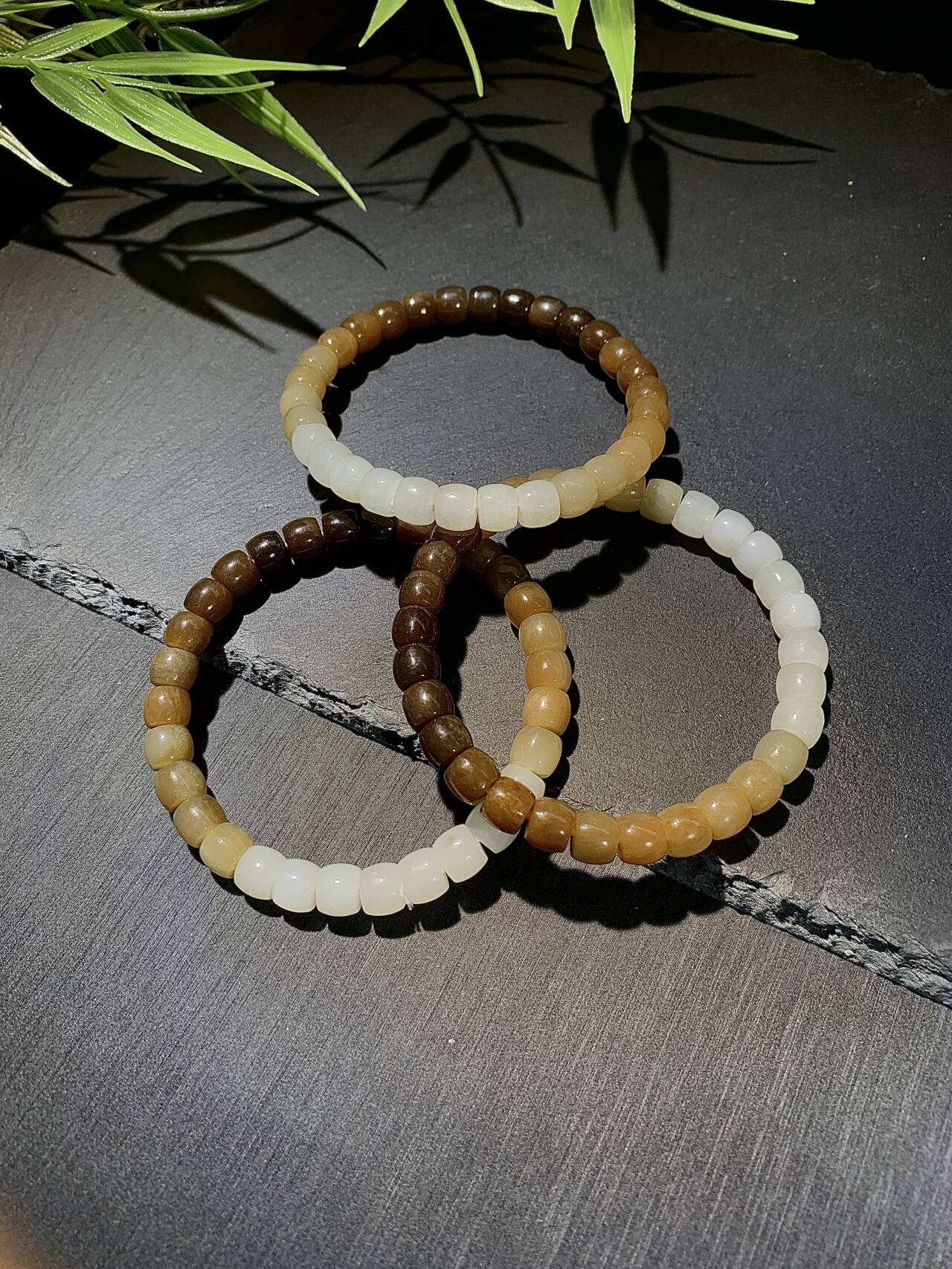 Caramel Jade Gradient Bracelet